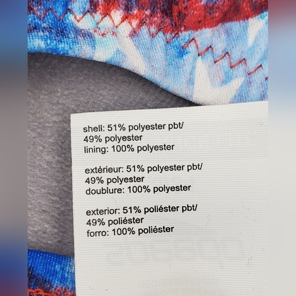 Speedo Women's Printed One Back Rio Americana One Piece Swimsuit Blue Red 8/34 - Picture 8 of 15